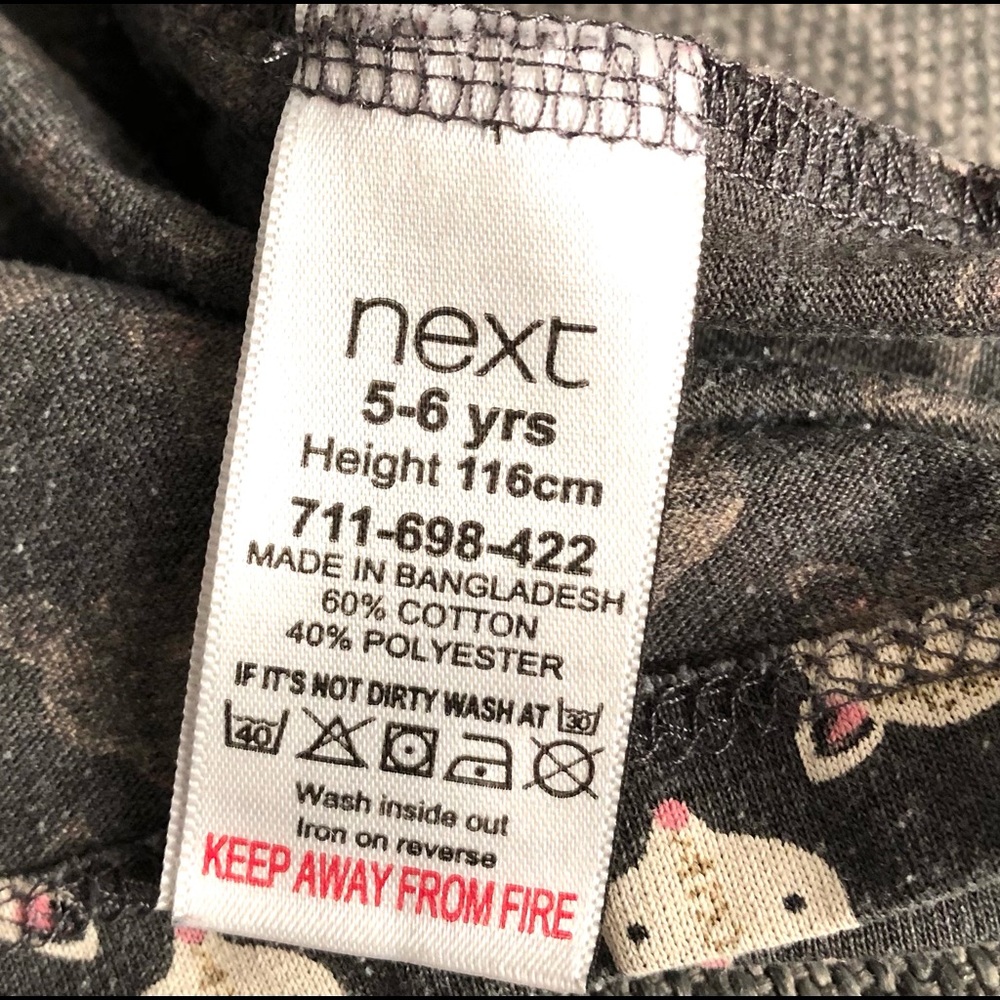 Next UK Opossum long sleeve gray dress size 5/6 - Picture 6 of 6